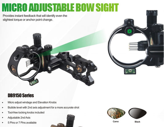 5 Pin Micro Adjustable Sight with Retina Lock